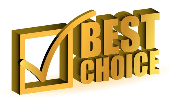 Best choice golden illustration sign isolated over white — Stock Photo, Image