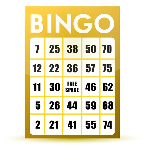 Projeto de ilustração de cartão de bingo isolado sobre um fundo branco — Fotografia de Stock
