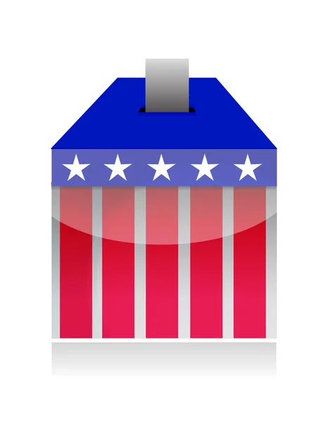 Vote poll ballot box for united states election — Stock Photo, Image