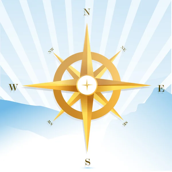 Blue sky compass design — Stock Photo, Image
