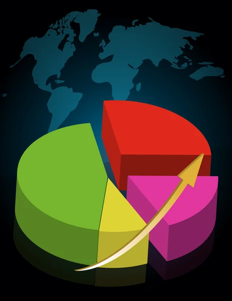 Colorful success pie chart — Stock Photo, Image