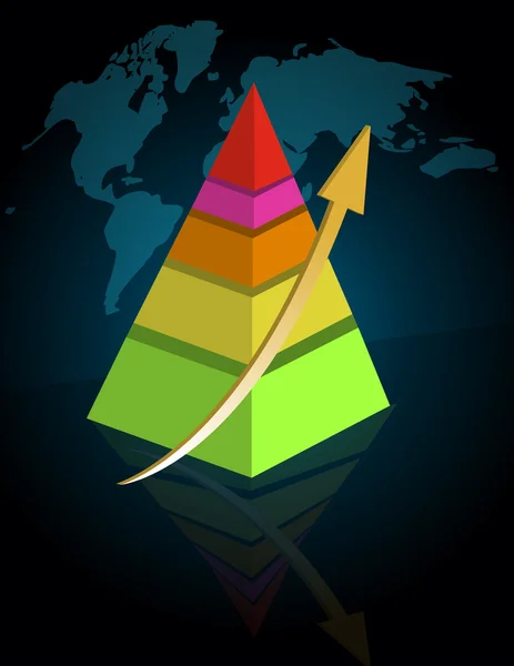 Kép függőleges sikeres piramis — Stock Fotó
