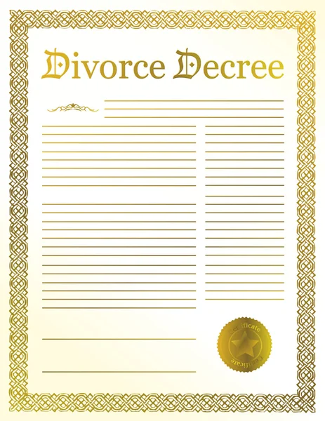 Decreto de divórcio — Fotografia de Stock