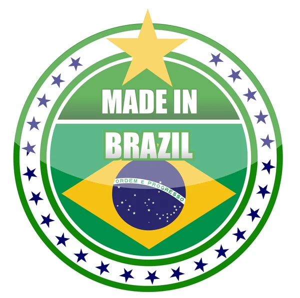 Feito no selo do brasil — Fotografia de Stock