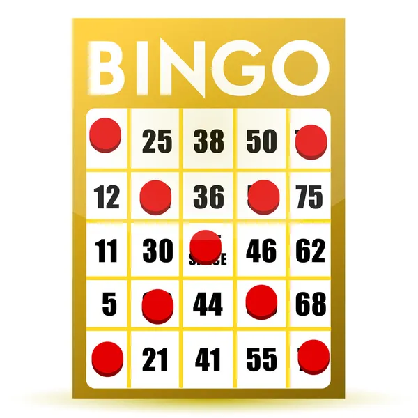 Zwycięzca kartą bingo żółty — Zdjęcie stockowe
