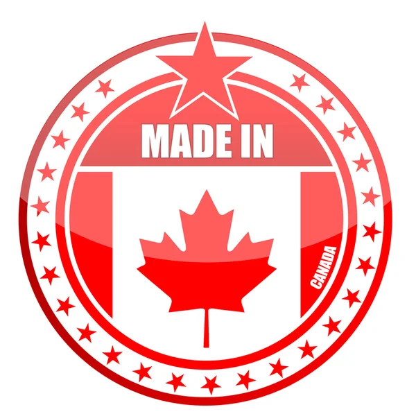 W Kanadzie pieczęć na białym tle nad białym tle. — Zdjęcie stockowe