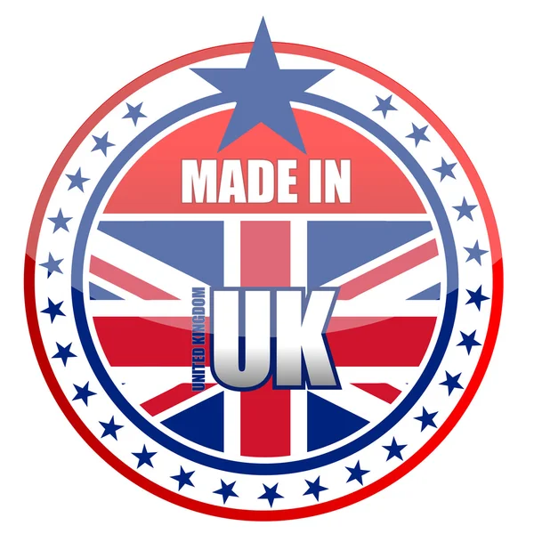 Hecho en Reino Unido sello aislado sobre un fondo blanco . —  Fotos de Stock