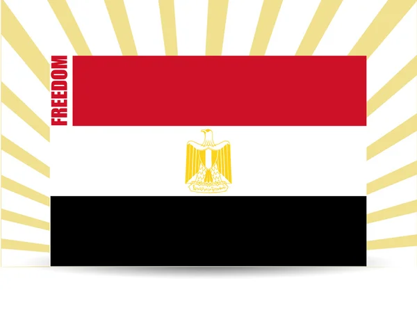 Vrijheid Egypte vlag afbeelding ontwerp met stralen van licht — Stockfoto