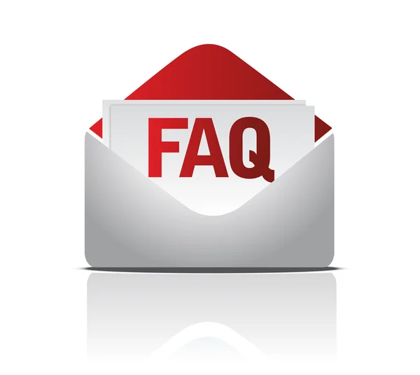 FAQ Omslagillustratie geïsoleerd op een witte achtergrond — Stockfoto