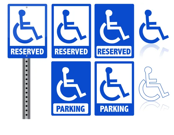 残疾人士泊车标志 — 图库照片