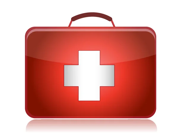 First aid kit illustration design isolated on white background — Stock Photo, Image