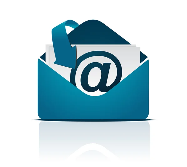 Modrá moderní business mail — Stock fotografie