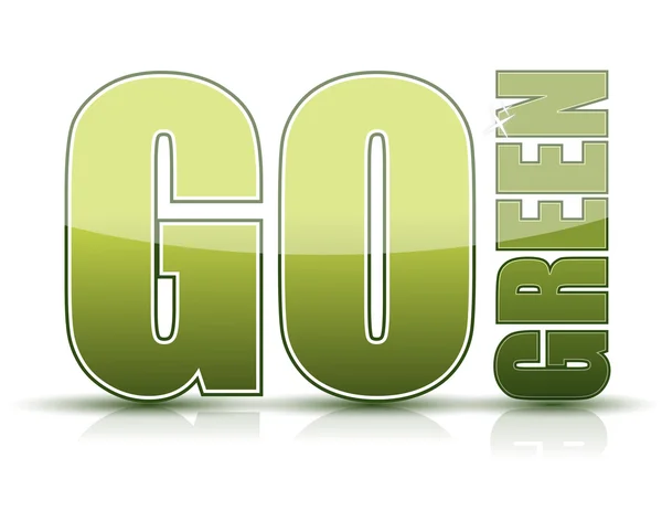 Go green sign ilustração isolada sobre um fundo branco — Fotografia de Stock