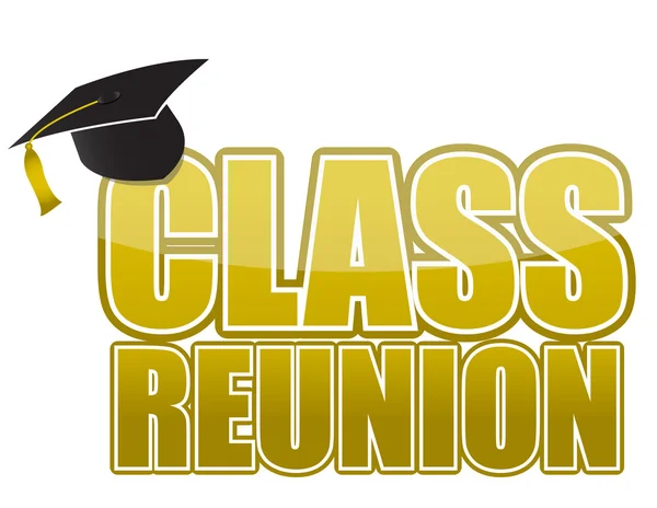 Class reunion Graduation cap isolated on white background. — Stock Photo, Image