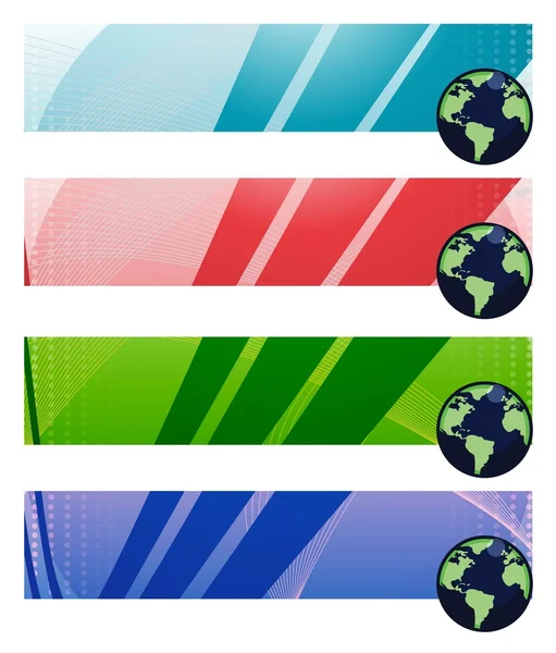 Bandeiras digitais em quatro cores diferentes . — Fotografia de Stock