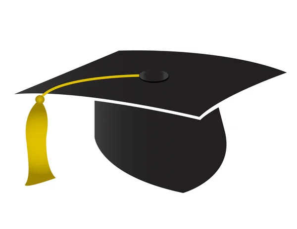 Graduation cap isolated on white background. — Stock Photo, Image