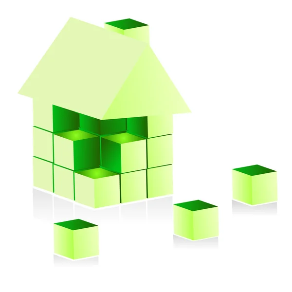 Costruire casa verde — Foto Stock