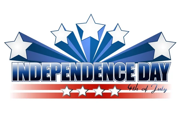 Dag van de onafhankelijkheid vierde van juli teken — Stockfoto
