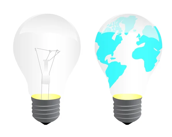 Light bulb on white — Stock Photo, Image