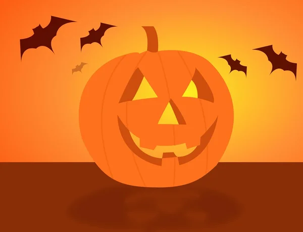 Cartão de abóbora de Halloween — Fotografia de Stock