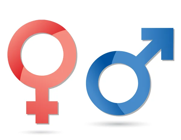 Simboli maschili e femminili — Foto Stock