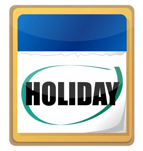 Ilustração calendário feriado — Fotografia de Stock