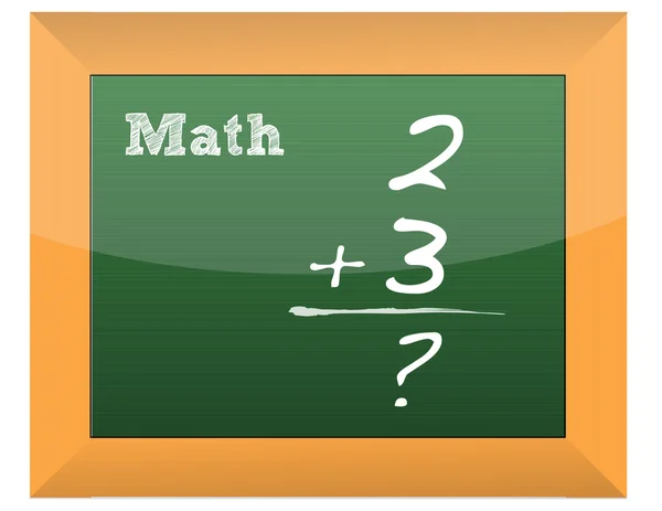Einfache mathematische Formel auf Tafel geschrieben — Stockfoto