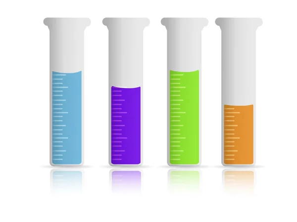 stock image Test tubes on a isolated background