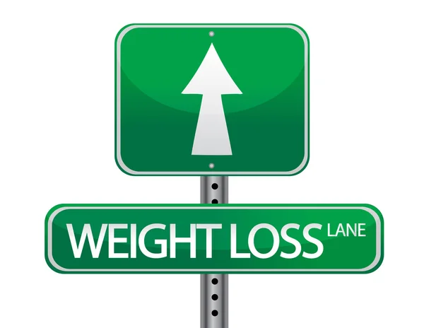 Gewicht verlies groene teken geïsoleerd op een witte achtergrond. — Stockfoto