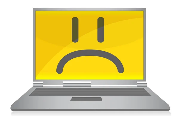 Sad laptop — Stock Photo, Image