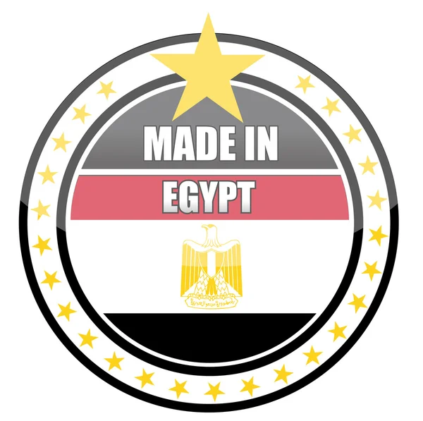 Feito no selo de ilustração egypt isolado sobre um fundo branco — Fotografia de Stock
