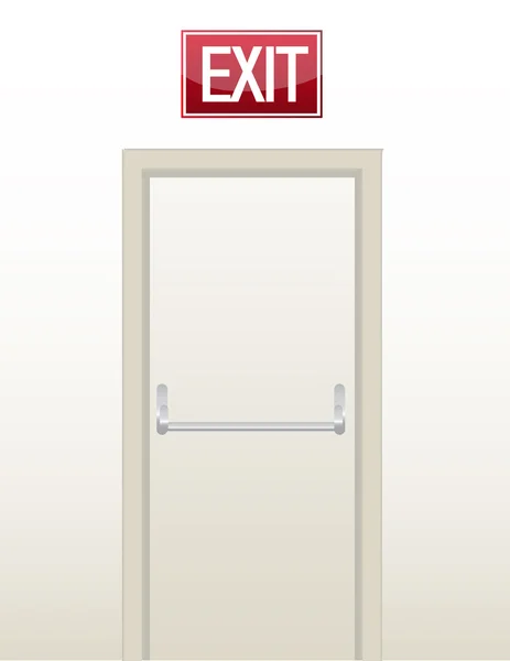 Emergency exit door illustration design — Stock Photo, Image