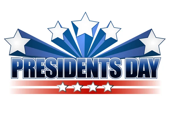 Presidents day sign isolated over a white background. — Stock Photo, Image