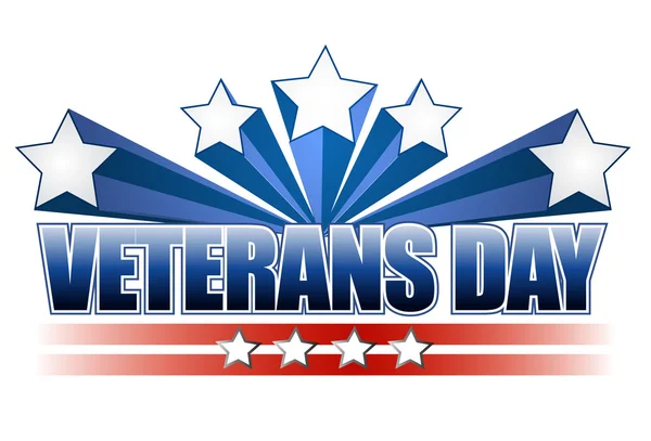 Иллюстрация логотипа Дня ветеранов на белом фоне . — стоковое фото