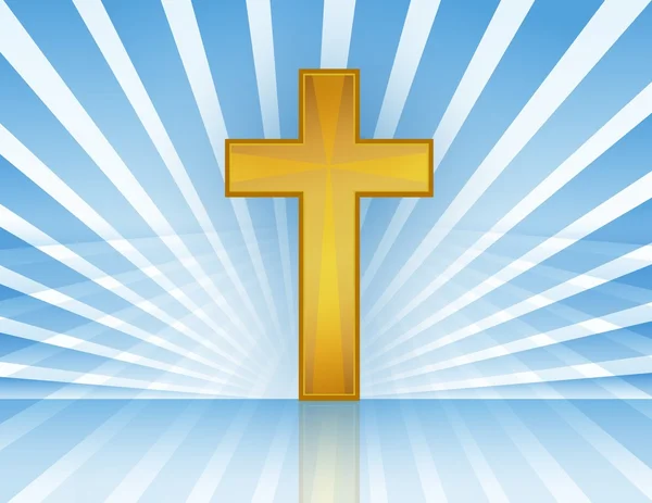 Heiliges Kreuz mit Lichtstrahlen Akte zur Verfügung. / Kreuz im Himmel — Stockfoto