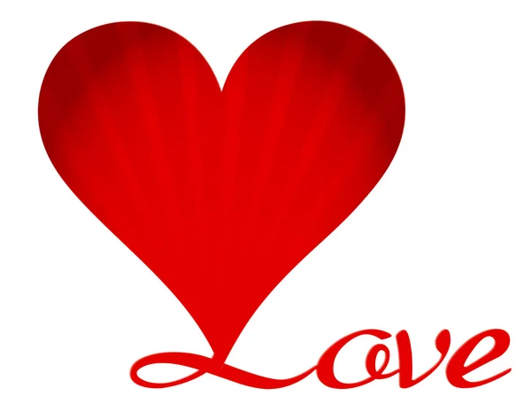 Älska hjärtat illustration — Stockfoto