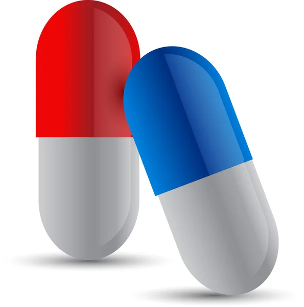 Close-up of medical capsules isolated on white background — Stock Photo, Image