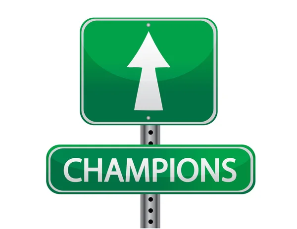 Champions tecken — Stockfoto