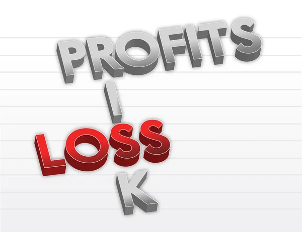 Profits risk and loss — Stock Photo, Image