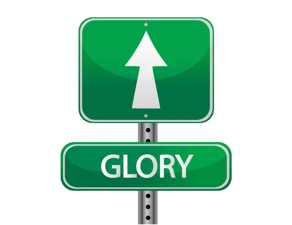 Glory street sign terisolasi atas latar belakang putih — Stok Foto