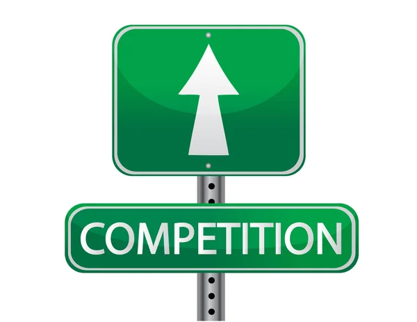 Competition street sign — Stock Photo, Image