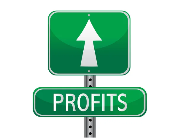 Profits concept street sign — Stock Photo, Image