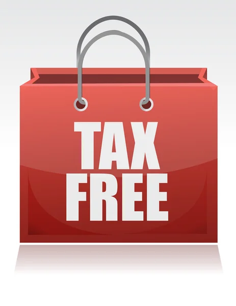 Податкова безкоштовна торгова сумка на білому тлі — стокове фото