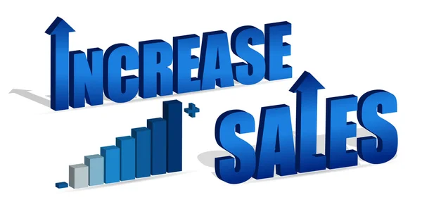 Aumente o gráfico de vendas e o arquivo de texto também disponíveis. / Aumentar as vendas — Fotografia de Stock