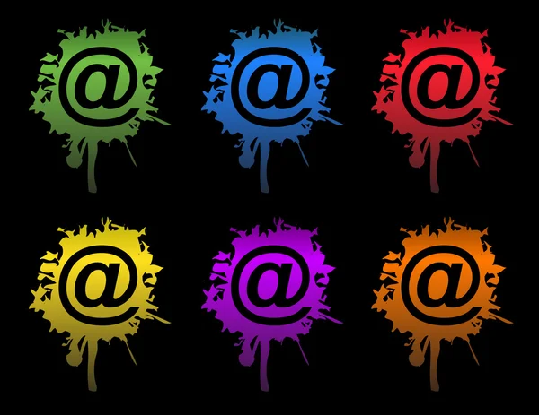 Inchiostro Email schizza segno isolato su bianco . — Foto Stock