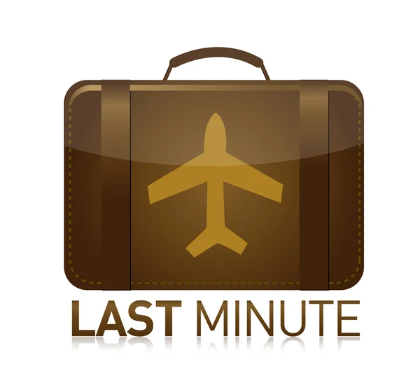 Illustration d'avion bagage dernière minute design sur blanc — Photo