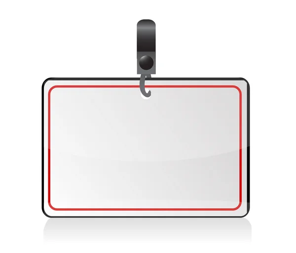 Illustrazione badge bianco (targhetta con nome) — Foto Stock