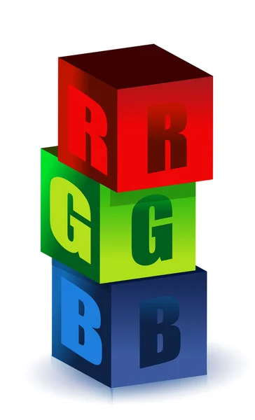 Коробки-иллюстрации RGB — стоковое фото