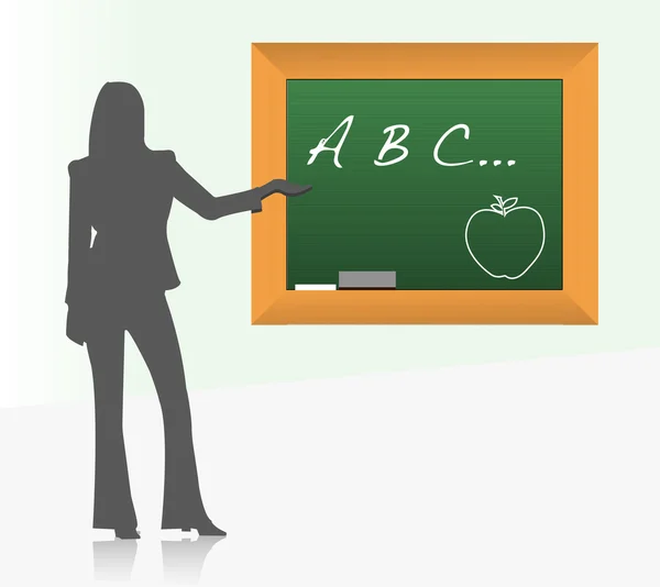 Vrouwelijke school leraar illustratie — Stockfoto