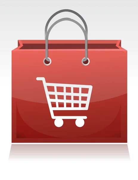 Shopping cart illustration design with a shopping cart design on it — Stock Photo, Image